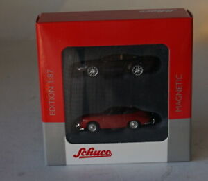 【送料無料】ホビー　模型車　車　レーシングカー モデルポルシェセットモデルschuco 2490300 2 x porsche magnetique set 187 voiture modele