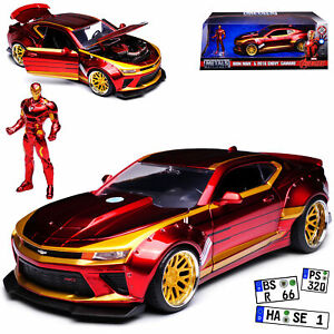貨物輸送無料 業余 ひな型乗用車 車 レーシングカー シボレーシボレーカマロアイアンマンマーベルモデルchevrolet Chevy Camaro Iron Man 6 Marvel Avengers Rouge A Partir De 16 124 Jada Modele La Consoude Au Jardin Fr
