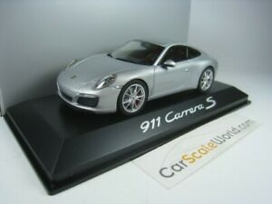 【送料無料】ホビー　模型車　車　レーシングカー ポルシェカレラシルバーporsche 911 carrera s 991ii 143 herpa silver