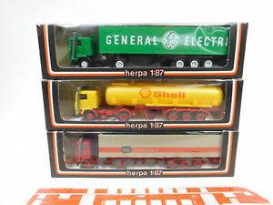【送料無料】ホビー　模型車　車　レーシングカー ＃ca4010,5 3x herpa 187 h0 semiremorque volvo 801221800220801203, sg