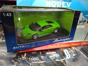 【送料無料】ホビー　模型車　車　レーシングカー ランボルギーニボックスメタリックautoart 143 lamborghini murcielago metallic green neuf en boite