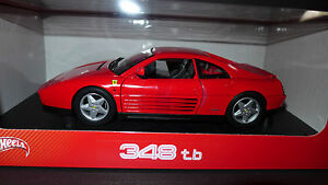 【送料無料】ホビー　模型車　車　レーシングカー ホットホイールフェラーリhot wheels ferrari 348 tb 1989 rouge 118