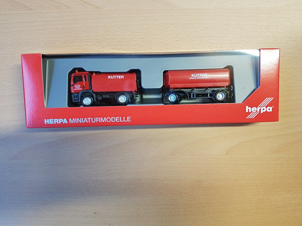 【送料無料】ホビー　模型車　車　レーシングカー トレーラータンクカッターherpa 311175 187 man tga m kehrfahrzeug avec remorque citerne cotre 21,158円