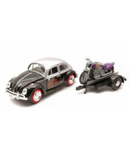 【送料無料】ホビー　模型車　車　レーシングカー フォルクスワーゲントレーラーバイクvolkswagen beetle wtrailer amp; motorcycle 124