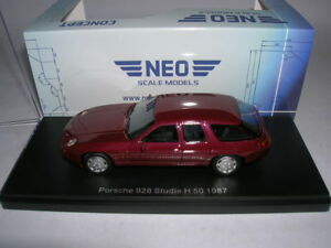 【送料無料】ホビー　模型車　車　レーシングカー ネオコンセプトポルシェモデルダークレッドneo concept porsche 928 studie h50 h 50 modele 1987 fonce rouge 143 art 47130