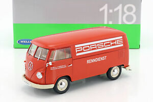 【送料無料】ホビー　模型車　車　レーシングカー フォルクスワーゲンフォルクスワーゲンバスポルシェサービスレースvolkswagen vw t1 bus porsche service course annee 1963 rougeblanc 118 welly