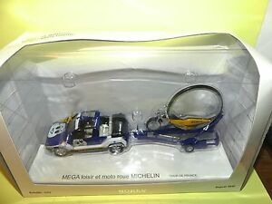 【送料無料】ホビー　模型車　車　レーシングカー メガレジャーミシュランバイクツアードフランスmega loisir et moto michelin tour de france norev 143