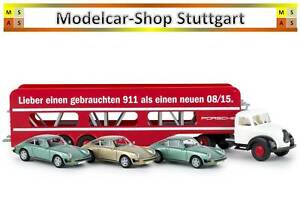 【送料無料】ホビー 模型車 車 レーシングカー ポルシェモデルbrekina 42269 magirus mercur autotransporteur porsche avec 3 modeles neuf