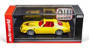 【送料無料】ホビー　模型車　車　レーシングカー ポンティアクイエローカーモデルpontiac firebird 1977 jaune, 143 modele de voiture resine autoworld