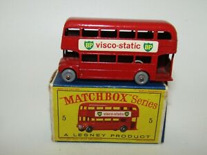 【送料無料】ホビー　模型車　車　レーシングカー バスボックスnouvelle annoncematchbox regular wheels no 5 routemaster bus viscostatic gpw d box exib