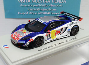 【送料無料】ホビー　模型車　車　レーシングカー マクラーレン＃フランスローブレッドブルスパークmclaren mp412c 17 french gt 2012 loeb red bull 143 spark