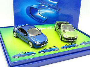 【送料無料】ホビー　模型車　車　レーシングカー ボックスプジョーnorev 143 cret peugeot 206 cc verte et bleue