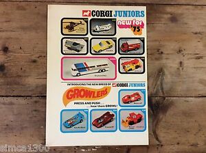 【送料無料】ホビー　模型車　車　レーシングカー コーギープレスリリースフォルダコーギーcorgi communique de presse dossier 1975 corgi juniors gamme tres rare