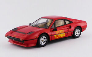 【送料無料】ホビー　模型車　車　レーシングカー フェラーリターボモデルモデルferrari 208 gtb turbo 1980 red 143 model best models