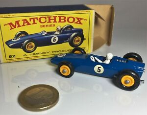 【送料無料】ホビー　模型車　車　レーシングカー マッチ＃レーシングモデルオリジナルボックスmatchbox lesney 52 brm racing car model, original box, between 60s70s