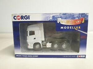 【送料無料】ホビー　模型車　車　レーシングカー スカニアトップラインキャブホワイトモデラーinhabituelcorgi cc13700 scania 6x2 topline blanc cab modeller 150｜hokushin
