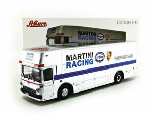 【送料無料】ホビー　模型車　車　レーシングカー モデルベンツキャリアマティーニschuco 450373300 mercedes benz transporteur o317 martini 143