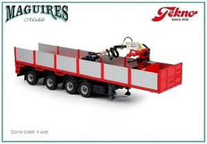 【送料無料】ホビー　模型車　車　レーシングカー トレーラースケールモデルtekno 69424 stone remorque 4 essieu echelle 150, tekno modeles｜hokushin