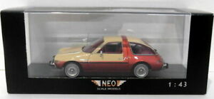 【送料無料】ホビー　模型車　車　レーシングカー neo 143 scale resin model neo43521 amc pacer redbeige｜hokushin