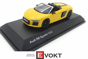 【送料無料】ホビー　模型車　車　レーシングカー アウディスパイダーラスベガスイエローモデルherpa audi r8 spyder v10 vegas yellow 5011618531 model car 143 perfect gift｜hokushin 21,155円
