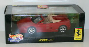 【送料無料】ホビー　模型車　車　レーシングカー ホットホイールフェラーリスパイダーレッドhot wheels 118 25733 ferrari f355 spider red