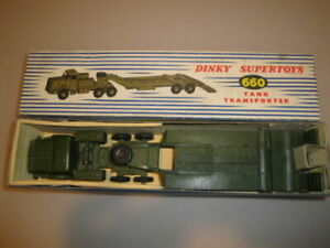 【送料無料】ホビー　模型車　車　レーシングカー タンクボックスオンdinky toys tank transporter 660 boxed box｜hokushin