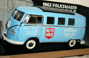 【送料無料】ホビー　模型車　車　レーシングカー フォルクスワーゲンマイクロバスgreenlight 118 01533 1962 vw microbus splitscreen blue｜hokushin