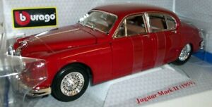 【送料無料】ホビー　模型車　車　レーシングカー スケールモデルジャガーburago 118 scale model car 1812009 1959 jaguar mk2 red｜hokushin