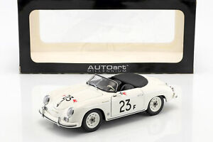 【送料無料】ホビー　模型車　車　レーシングカー ポルシェ＃porsche 356 speedster 23f blanc 118 autoart