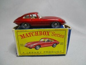 【送料無料】ホビー　模型車　車　レーシングカー マッチジャガータイプaj808 matchbox lesney jaguar type e 1962 ref 32 etat moyen｜hokushin