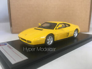 【送料無料】ホビー　模型車　車　レーシングカー フェラーリイエローamr 143 ferrari 348 gtb 1990 yellow｜hokushin