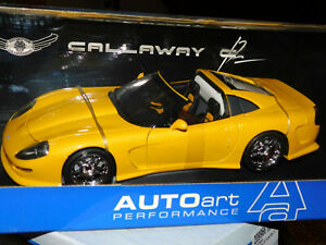 【送料無料】ホビー 模型車 車 レーシングカー autoart callaway c12 jaune 118 rare|hokushin