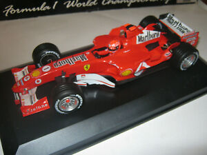 【送料無料】ホビー　模型車　車　レーシングカー フェラーリショーケースシューマッハタバコ118 ferrari f2005 m schumacher 2005 reconstruits full tabac brule dans showcase top｜hokushin
