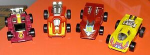 【送料無料】ホビー　模型車　車　レーシングカー ビンテージロールプッシュhotwheels 1985 pousse et roulez lot of 4 mattel vintage