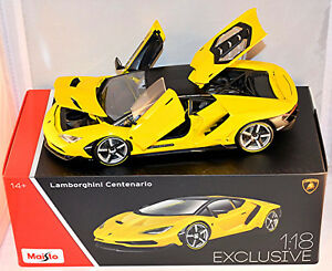 【送料無料】ホビー 模型車 車 レーシングカー ランボルギーニシリーズlamborghini centenario lp 7704 coupe 2016 exclusif serie jaune jaune 118 maist|hokushin