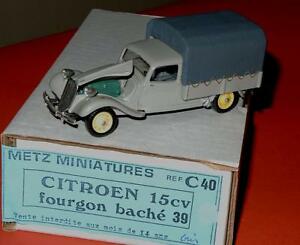 【送料無料】ホビー 模型車 車 レーシングカー ミニチュアメッツボックスファブリックcreation metz miniature citroen tav 15 cv bache 39 neuve en boite belle fabric|hokushin