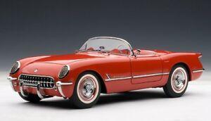 【送料無料】ホビー　模型車　車　レーシングカー シボレーコルベットレッドモデルカー71082 autoart 118 chevrolet corvette 54 red model cars｜hokushin