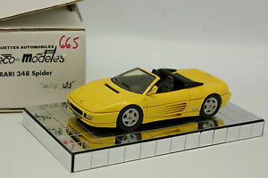 【送料無料】ホビー 模型車 車 レーシングカー eモデルフェラーリスパイダーheco modeles resine 143 ferrari 348 spider jaune|hokushin