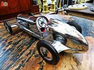 【送料無料】ホビー　模型車　車　レーシングカー レーサーデスクトップモデルブガッティレースモデルsilver racer desktop model, bugatti inspired racing car, authentic models pco10r｜hokushin