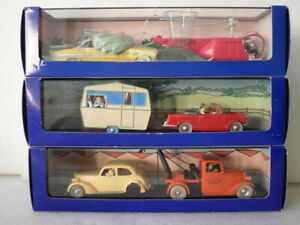 【送料無料】ホビー　模型車　車　レーシングカー ボックスショーケースカータンタンセットアトラスeditions atlas en voiture tintin 3 ensembles en boites vitrine