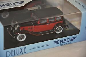 【送料無料】ホビー　模型車　車　レーシングカー ネオレッドブラックneo 46595 stutz sv 16 rouge noir 1933 143