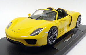【送料無料】ホビー　模型車　車　レーシングカー ポルシェスパイダースケールモデルwelly 118 scale model car 18051w porsche 918 spyder yellow｜hokushin