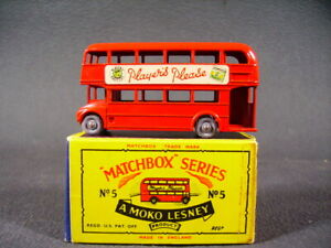 【送料無料】ホビー　模型車　車　レーシングカー モコロンドンバスパブプレーヤーイングランドボックスmatcbox lesney moko london bus n5 pub players england 1956 box