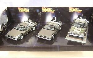 【送料無料】ホビー　模型車　車　レーシングカー ブラウンドタイムマシンset 3 vitesse 143 doc browns de lorean temps machine arriere a futur 123｜hokushin