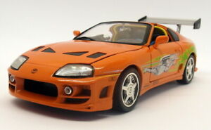 【送料無料】ホビー　模型車　車　レーシングカー スケールトヨタスープラオレンジertl echelle 118 36973brians 1995 toyota supra fast amp; furious orange