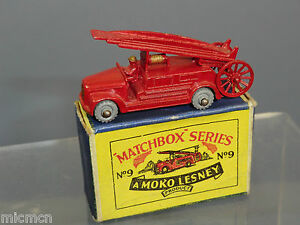 【送料無料】ホビー　模型車　車　レーシングカー マッチモコモデルデニスボックスmatchbox moko lesney model 9b dennis fire escape en parfait etat, dans sa boite