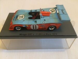 【送料無料】ホビー　模型車　車　レーシングカー スパークスケールミラージュspark 143 scale mirage gr7 voiture no 11 4th le mansyear 1974