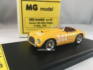 【送料無料】ホビー　模型車　車　レーシングカー モデルフェラーリミッレミリア＃mg model 143 ferrari 166 mille miglia 344 1951 yellow art87