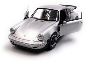 【送料無料】ホビー　模型車　車　レーシングカー ポルシェターボスケールスポーツモデルeporsche 911 turbo 930 voiture sport maquette de argent echelle 13 4 licence