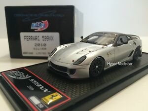 【送料無料】ホビー　模型車　車　レーシングカー モデルフェラーリシルバーマットブラウンbbr model 143 ferrari 599 xx 2010 silver matt brown met art bbrc26b
